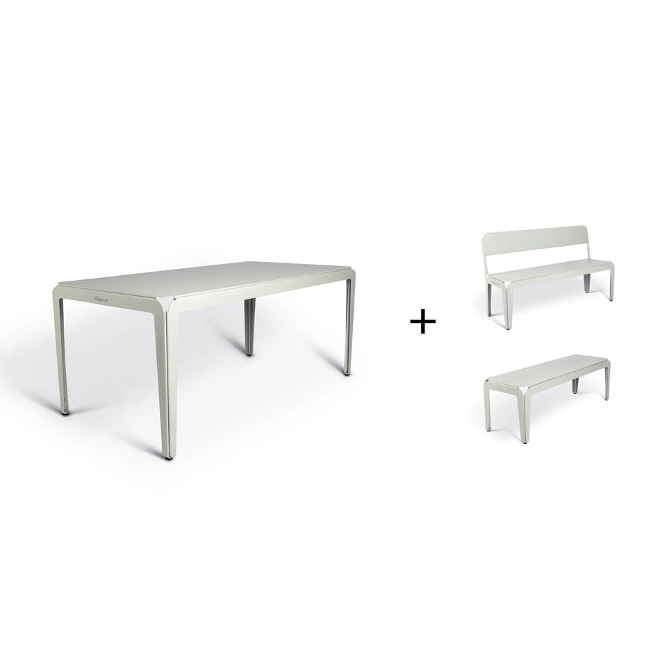 Bended Table 180 inklusive Bänke