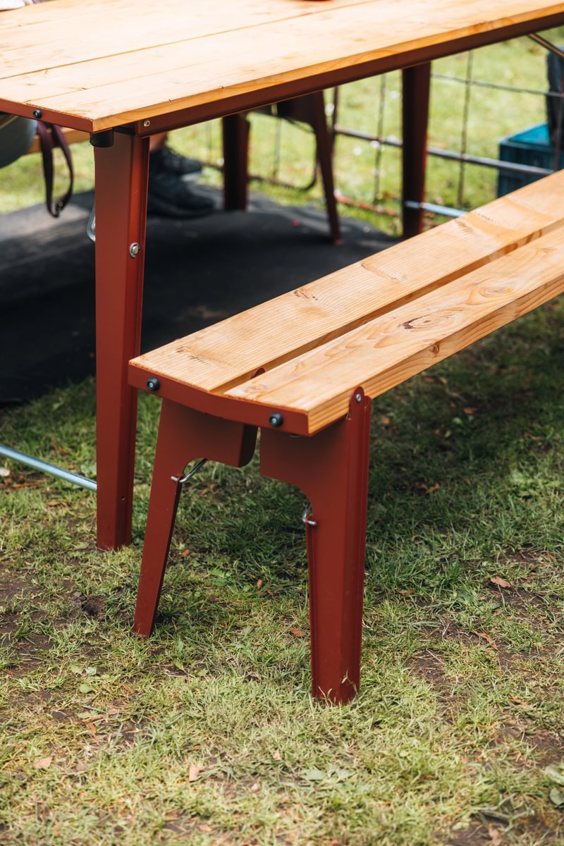 Salut Beertable, Beerbench and 3 Flip-up chairs